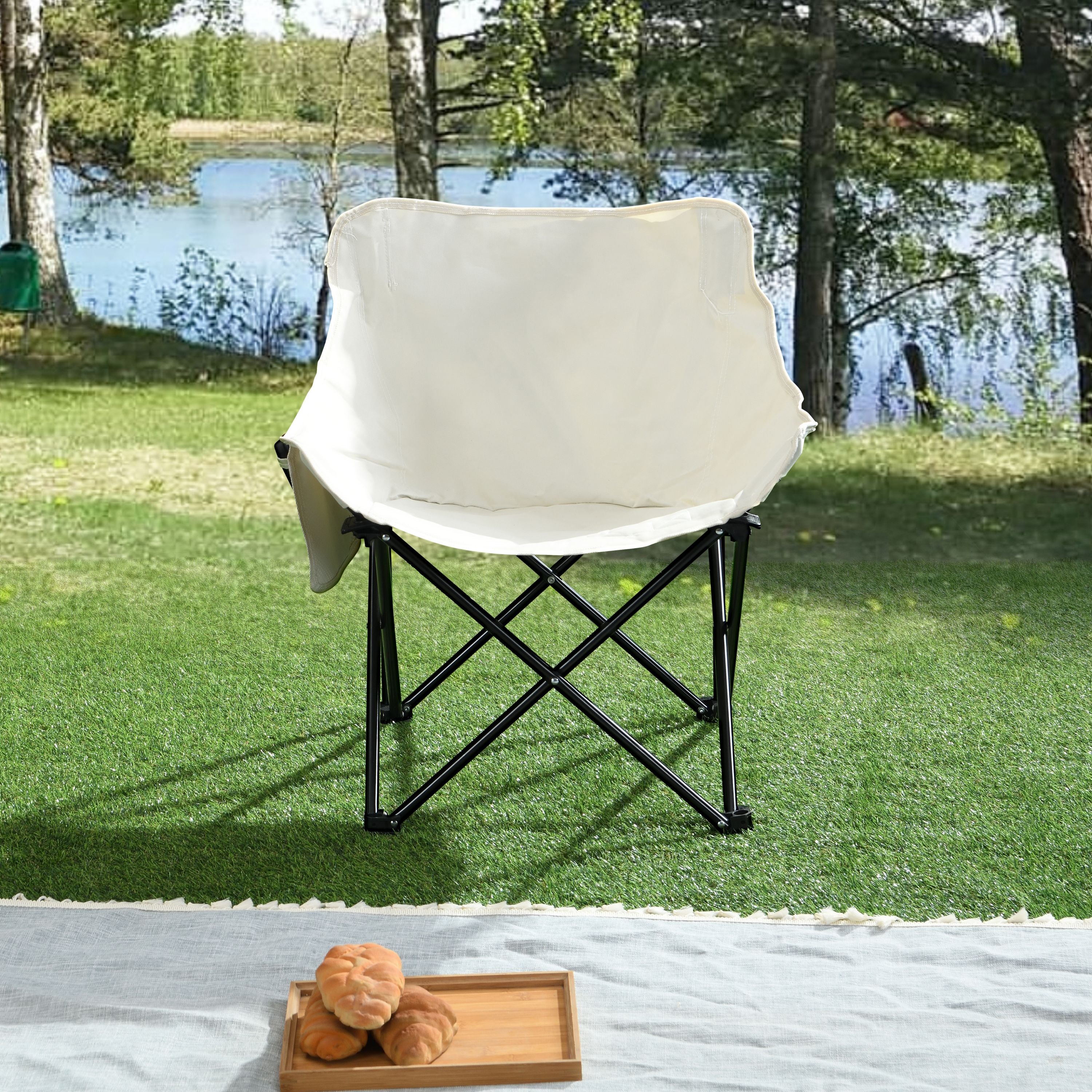 2PCS Outdoor Camping Chairs Folding/Portable, Carry Bag