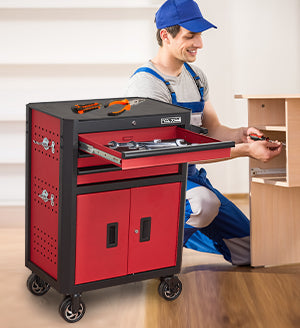 28 Inch 3-Drawer Rolling Tool Chest with Wheels