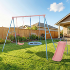 XNS107 Two Swing Set with Slide