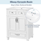 24" Bathroom Vanity with Ceramic Sink