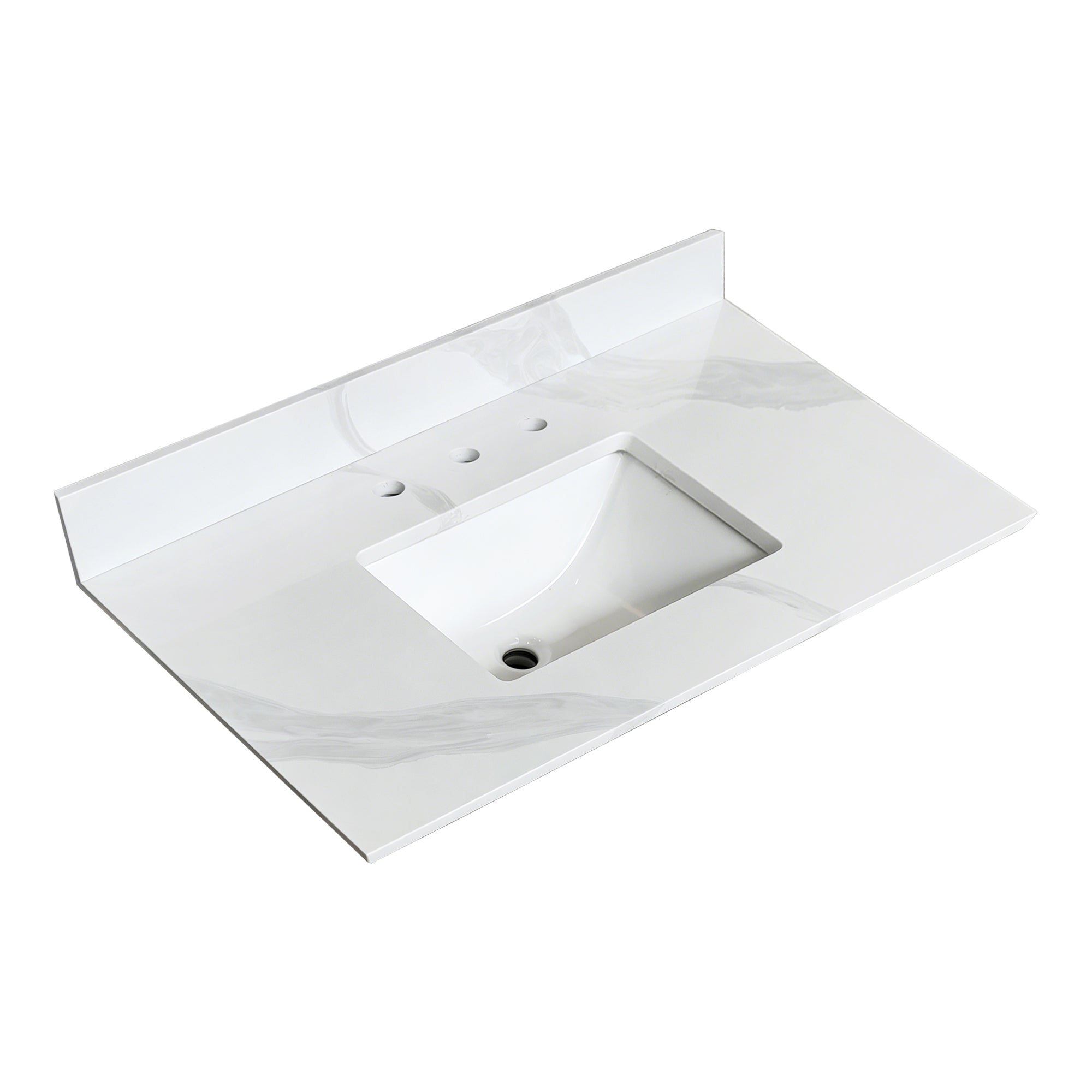 37-Inch Quartz Bathroom Vanity Top