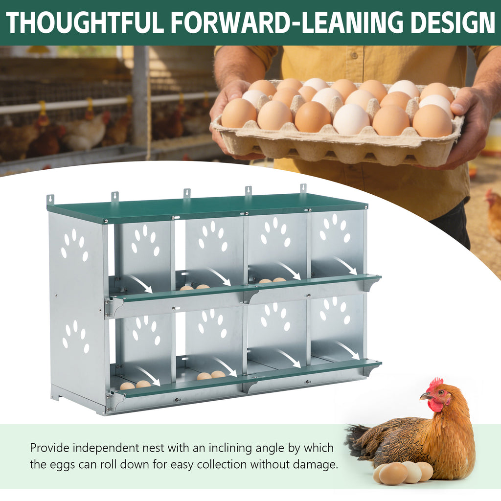 8 Compartment Chicken Nesting Boxes