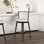 Evalyn Wood Upholstered Barstool