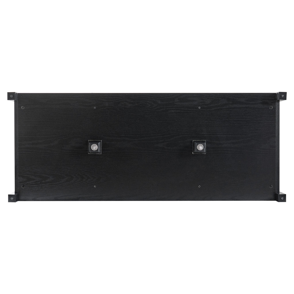 K&K 53.2" Farmhouse Fridge Cabinet