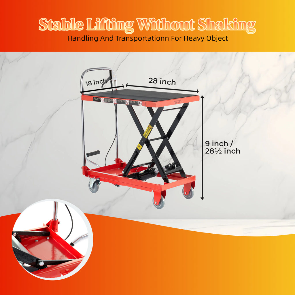 Hydraulic Lift Table Cart