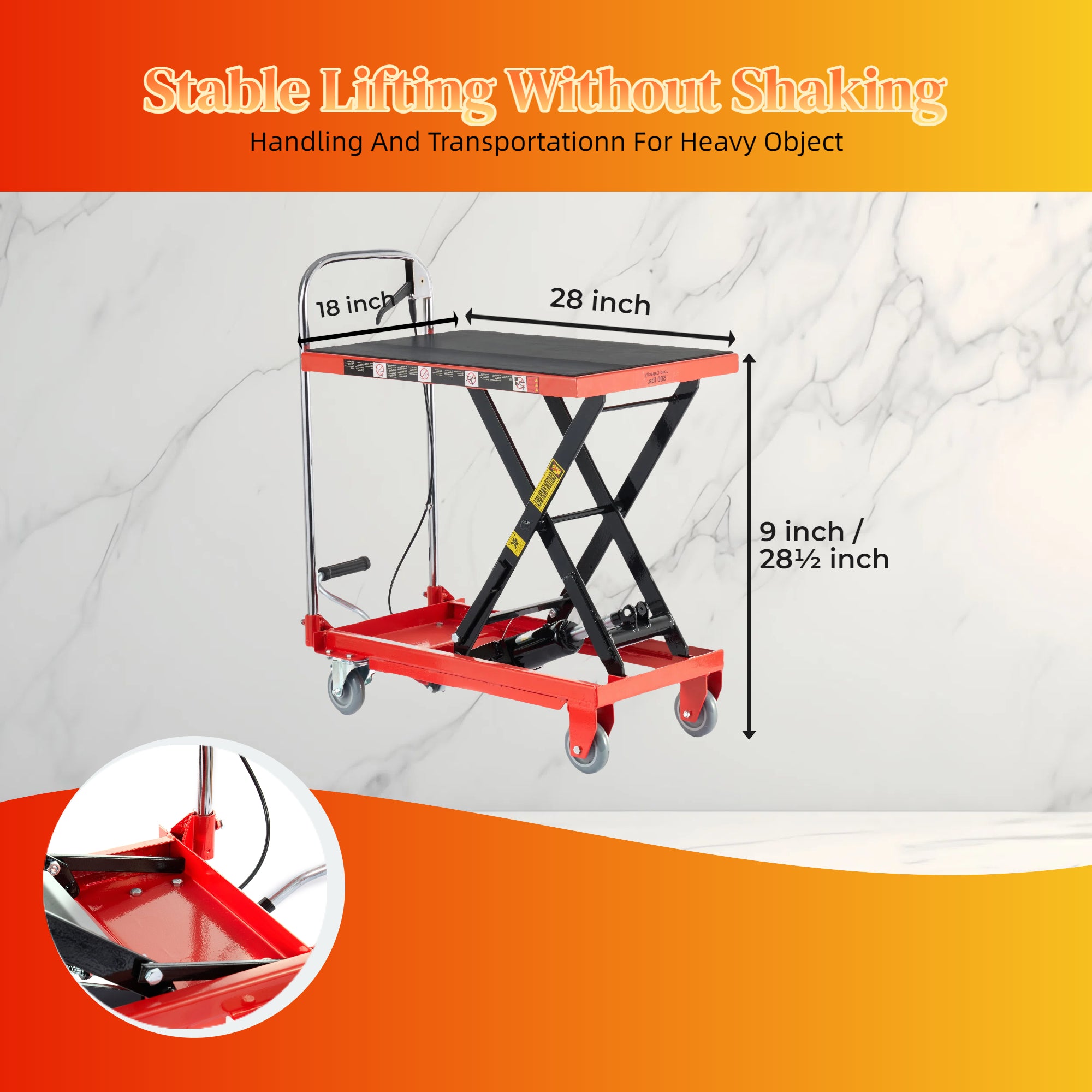 Hydraulic Lift Table Cart