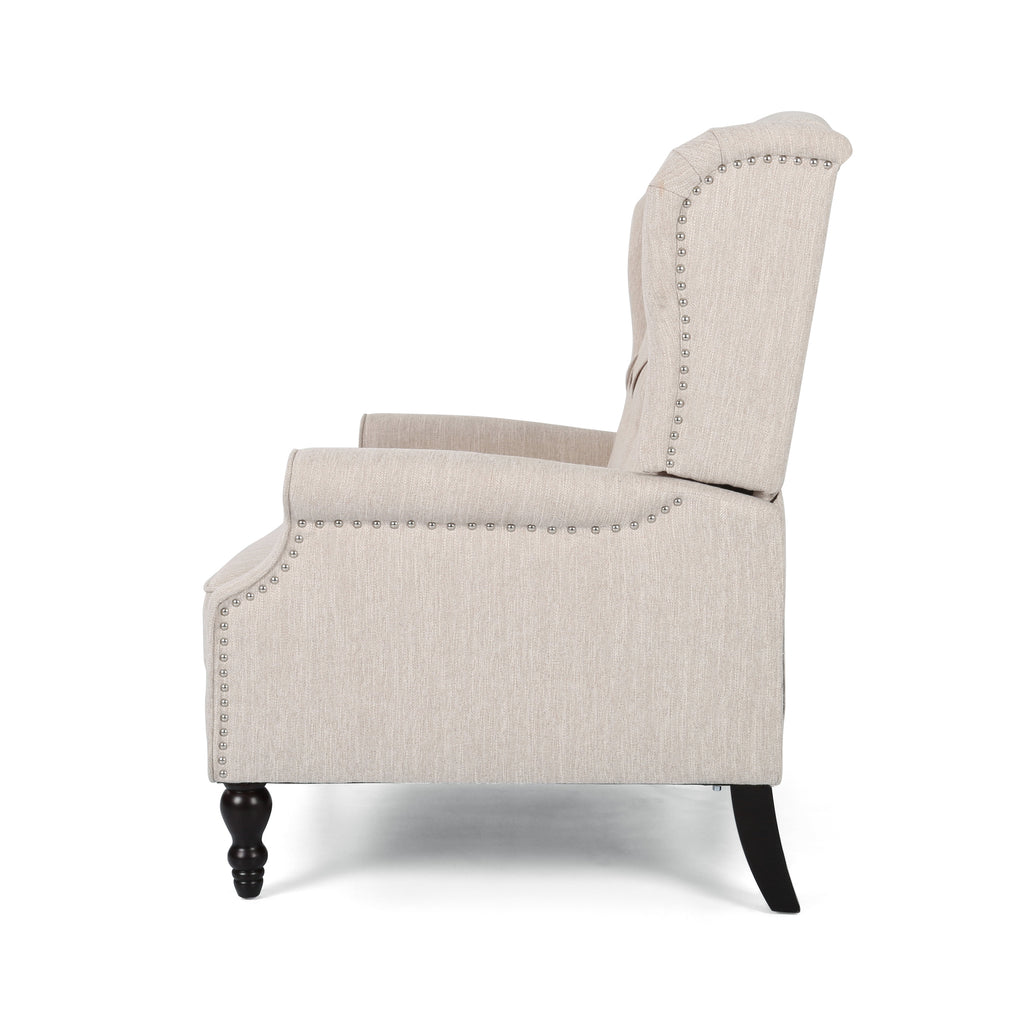 Push Back Recliner Chair with Rivet Decoration