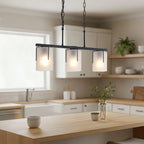 Minimalist 3-Light Linear Chandelier