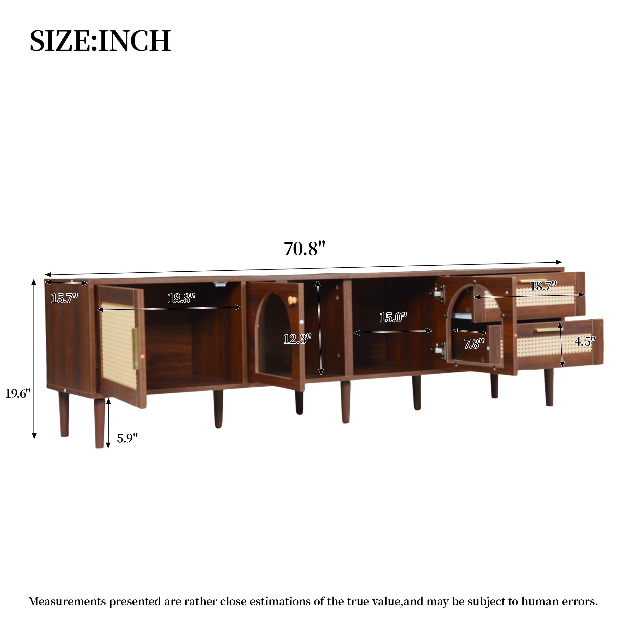 70 Inch TV Stand for TVs Up to 80 Inches