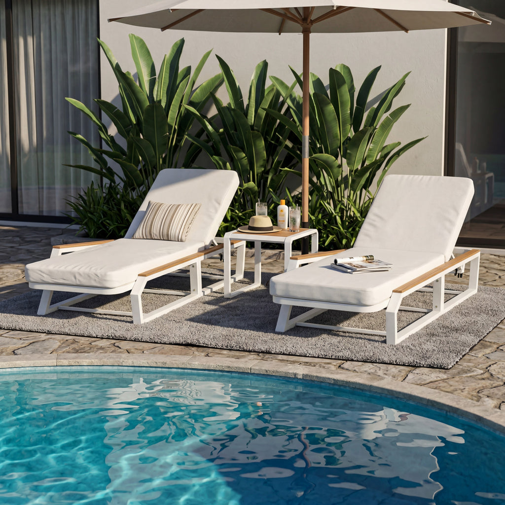 5-Piece Outdoor Chaise Lounge Set