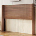 Queen Size Bed Frame with Grooved Lifting Storage Function