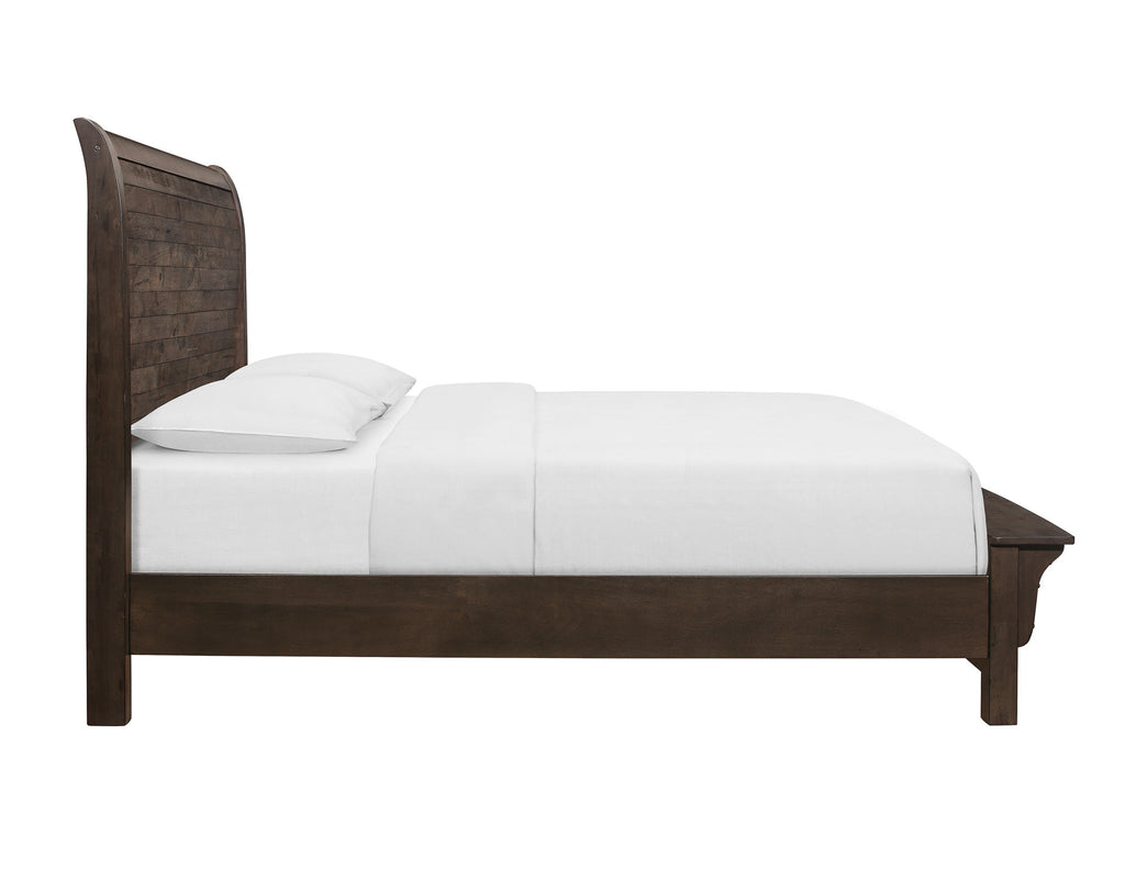 Brown Queen Sleigh Bed