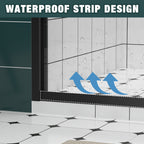 Aluminum Frame Double Sliding Shower Door (44-48"x76")
