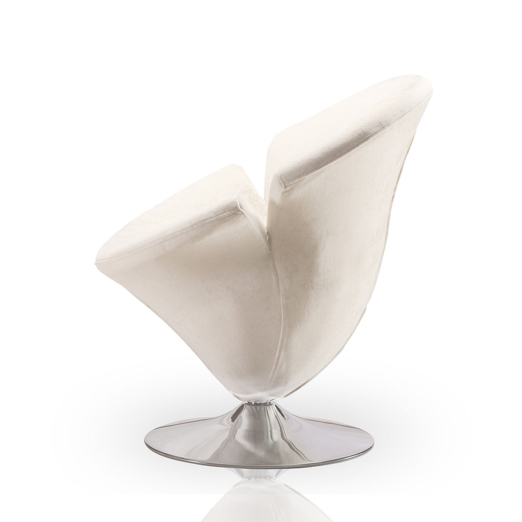 Tulip Velvet Swivel Lounge Chair