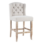 Vienna Contemporary Fabric Tufted Wingback Counter Stools
