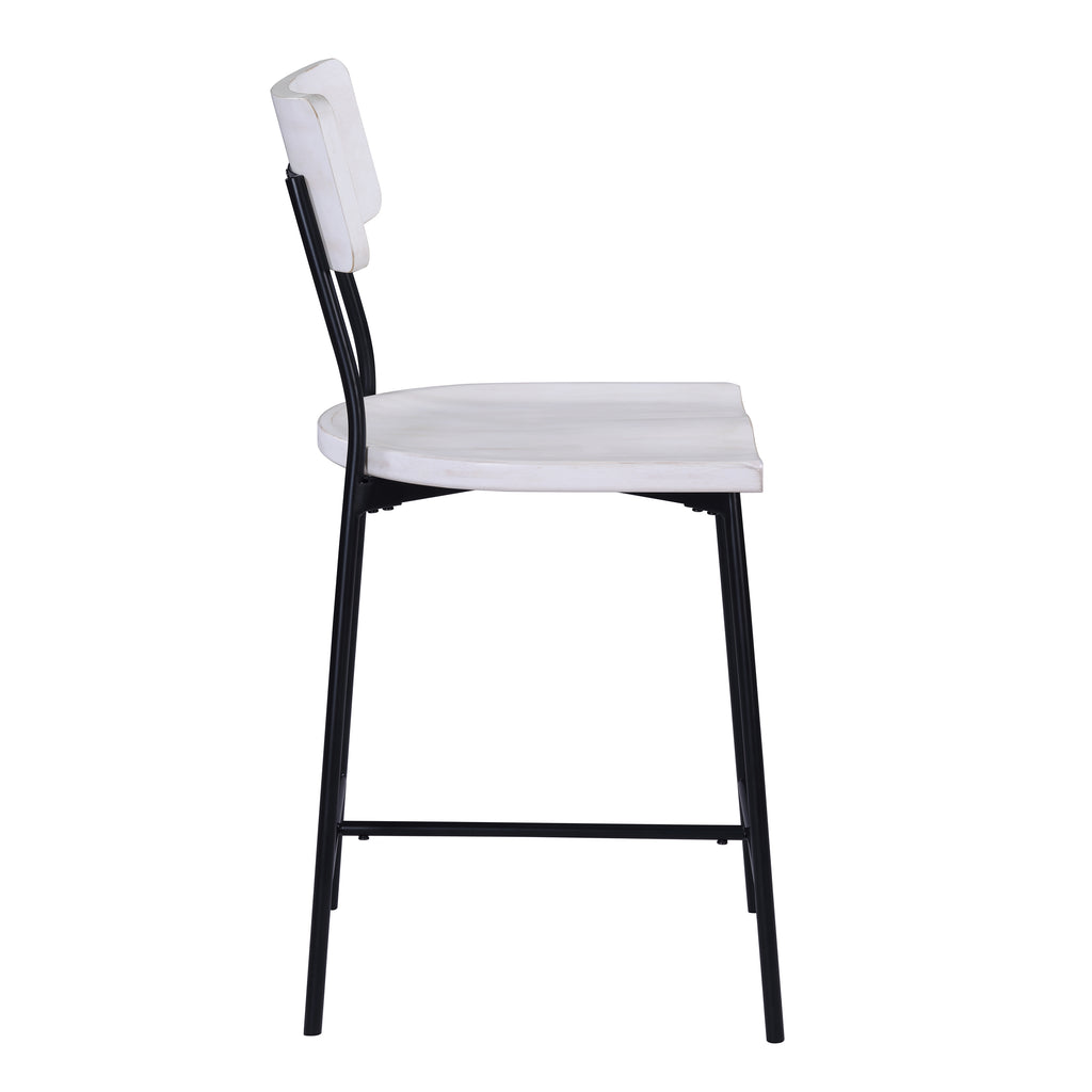 Badin Wood and Metal Modern Counter Stool