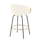 26" Contemporary Fixed Height Counter Stool with Swivel