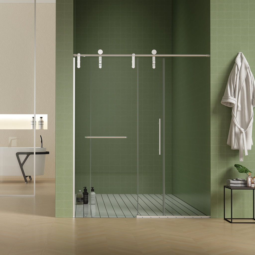 56"-60"W x 76"H Frameless Shower Door