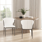 Kirsten Wood Vegan Leather Dining Chair