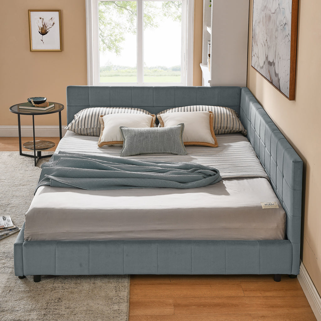 Queen Size Upholstered Tufted Bed Frame