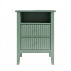 18" Green Fluted Nightstand