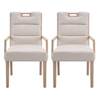 Upholstered Dining Chairs with Armrests