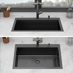 30" Drop-In Gunmetal Kitchen Sink