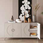 Modern Lacquered 4 Door Wooden Cabinet Sideboard Buffet