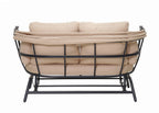 2-Person Outdoor Swing Chair with Adjustable Canopy