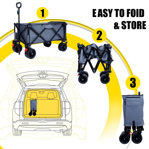 Foldable Wagon with Extended Tailgate