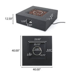 Outdoor 50000 BTU Propane Fire Pit - Dark