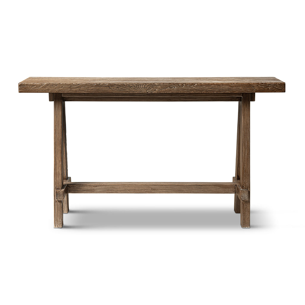 Hawthorne 60" Solid Reclaimed Elm Trestle Console Table