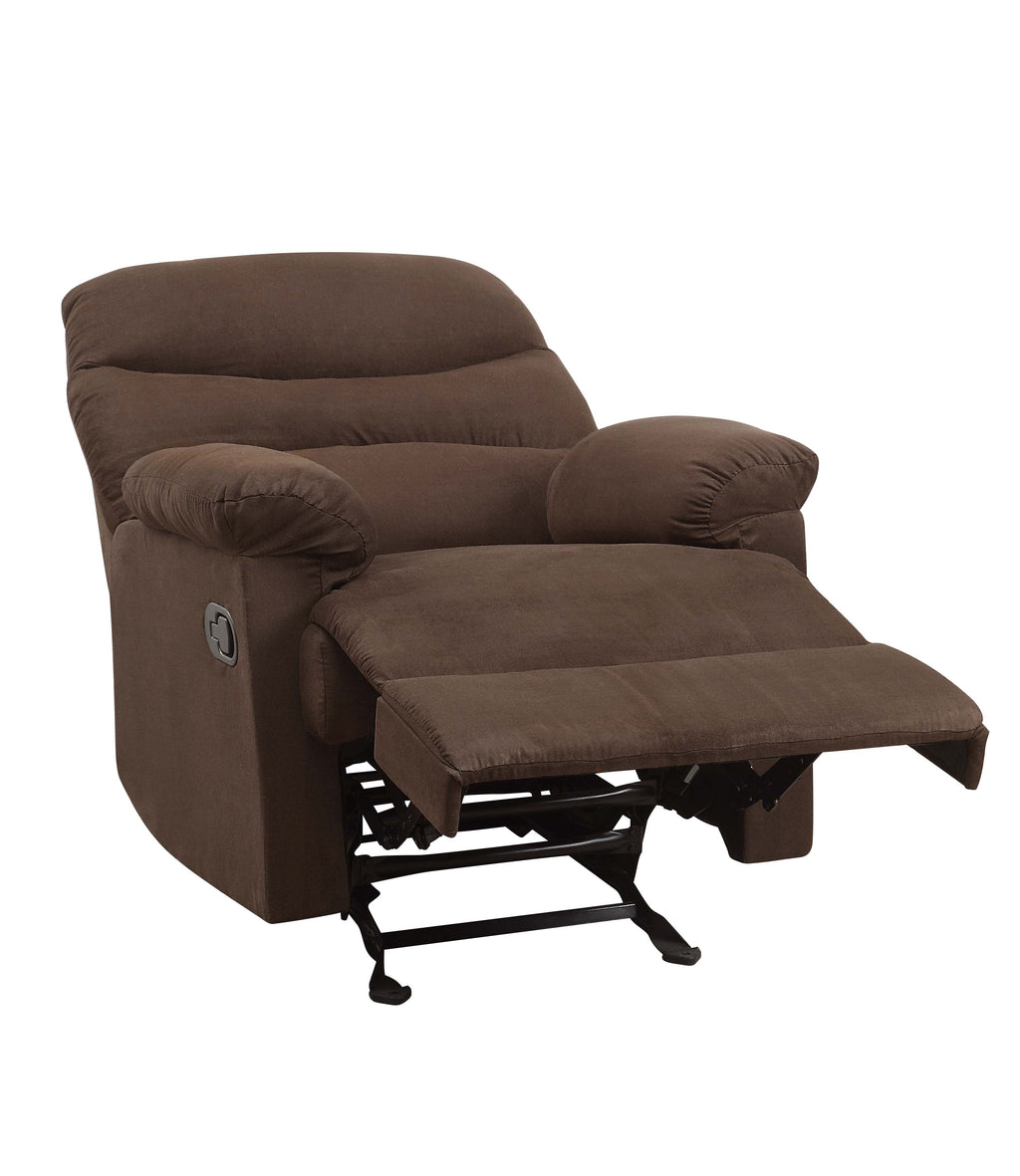 Arcadia Chocolate Microfiber Motion Glider Recliner