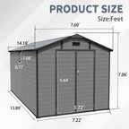 8x14 FT Plastic Outdoor Storage Shed