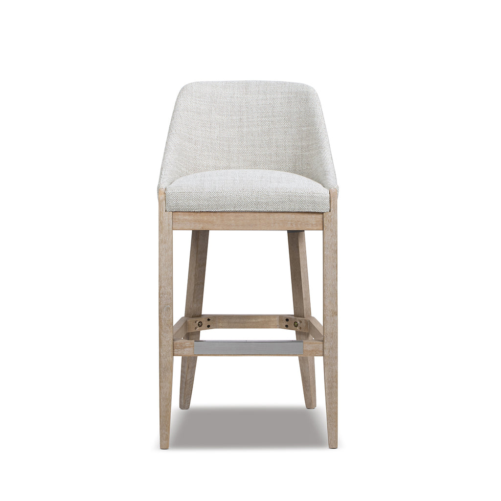 Newport 30.5" Coastal Curved Back Upholstered Barstool