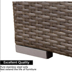 2-Piece All-Weather Outdoor Rattan Patio Furniture Set
