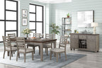 Casual Two Tone 6 Drawer Dining Table