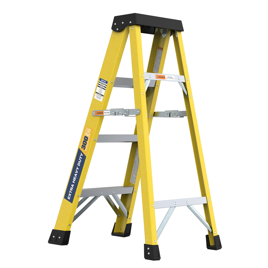 Fiberglass Reinforced Single Side Ladder – Lightweight Non-Conductive Access Ladder 4-Step