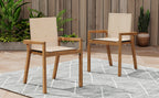 Belfast Dining Chair Set of 2, Teak Frame