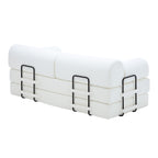 Convertible Sleeper Sofa Bed in Beige Corduroy