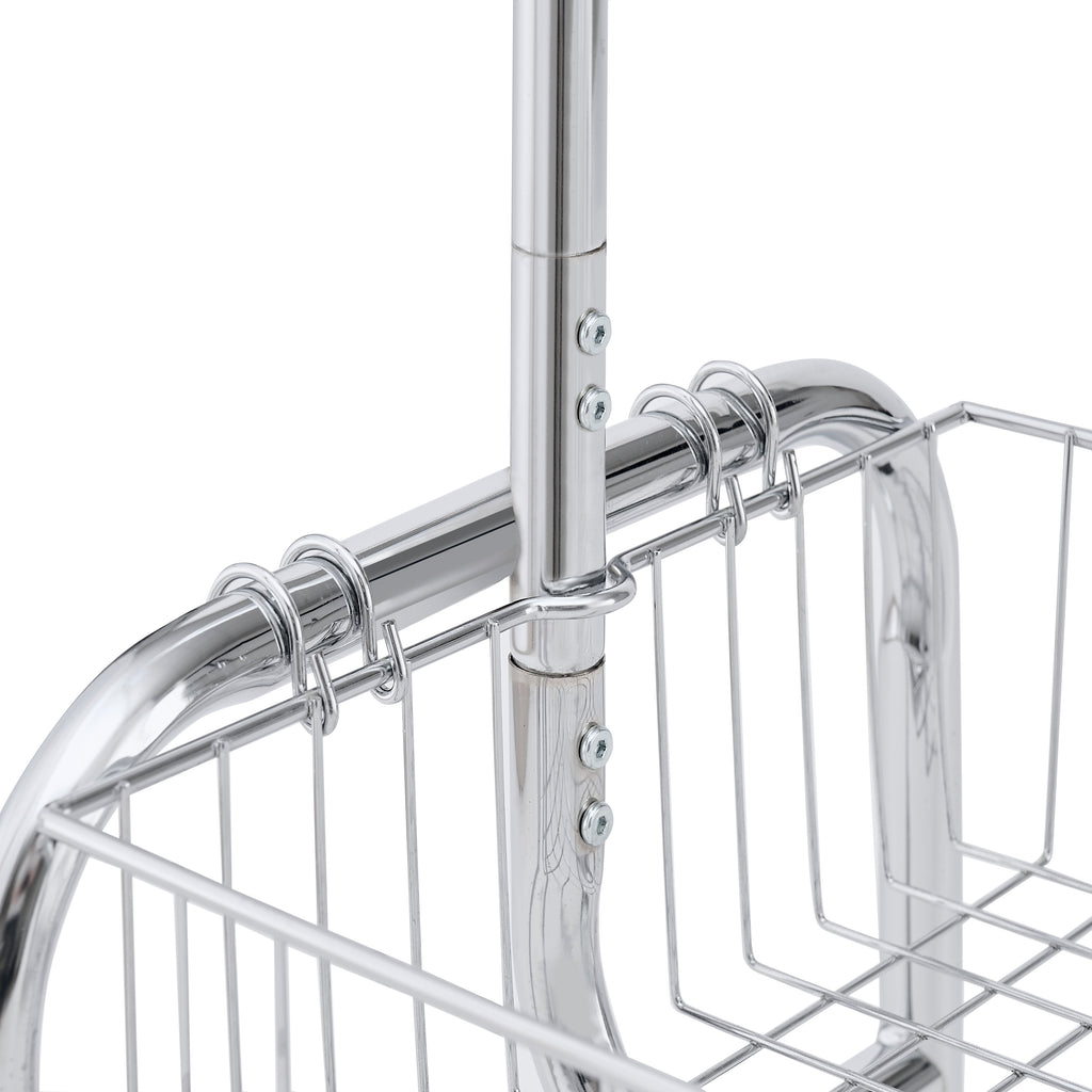 Garment Rack with Basket on Wheels