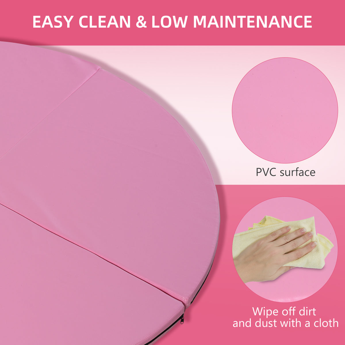 Soozier Pole Dance Mat, 59-Inch, 2-Inch Thick, Pink