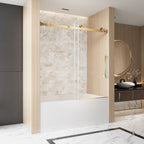 Frameless Single Sliding Shower Door 56-60"W x 60"H