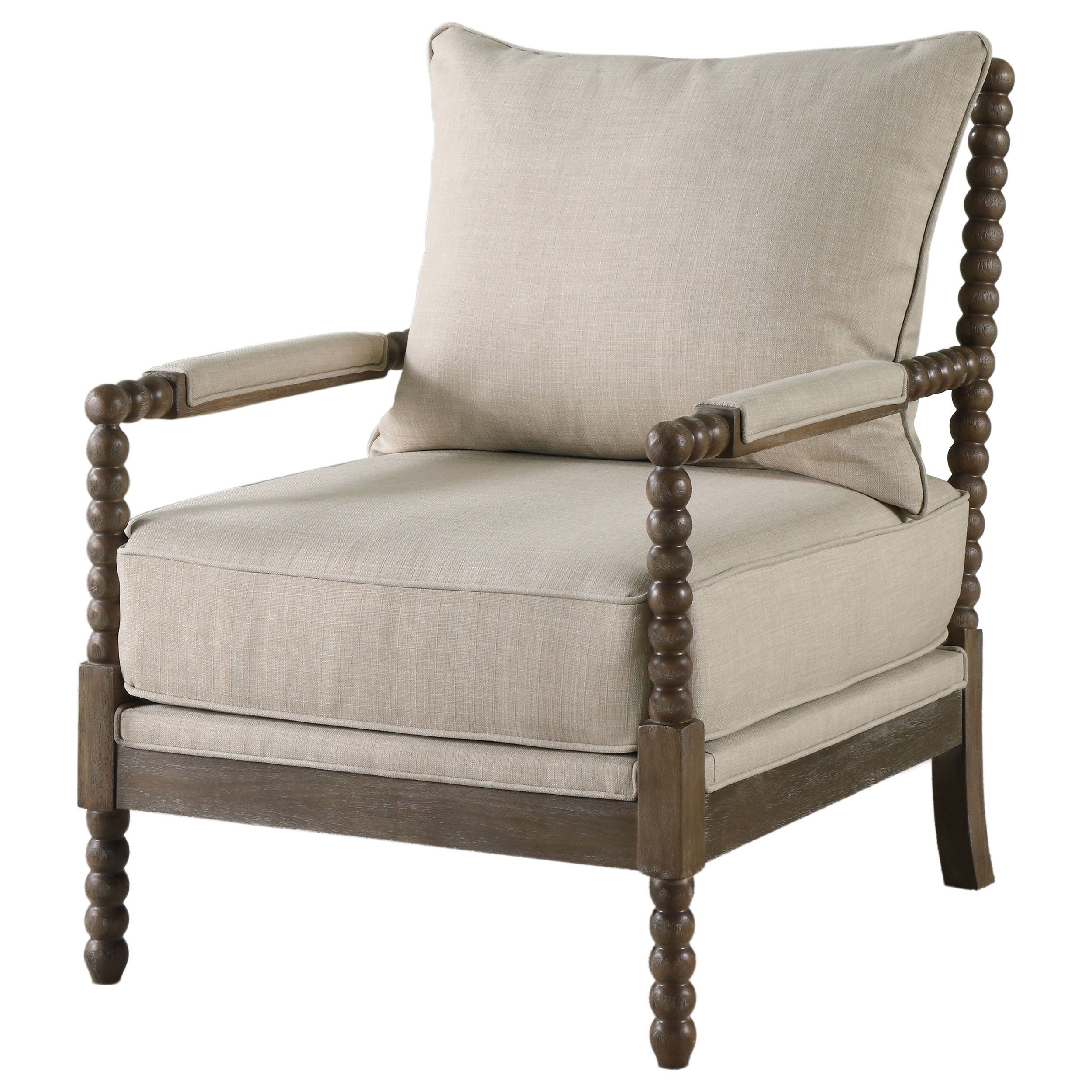 Beige Accent Armchair