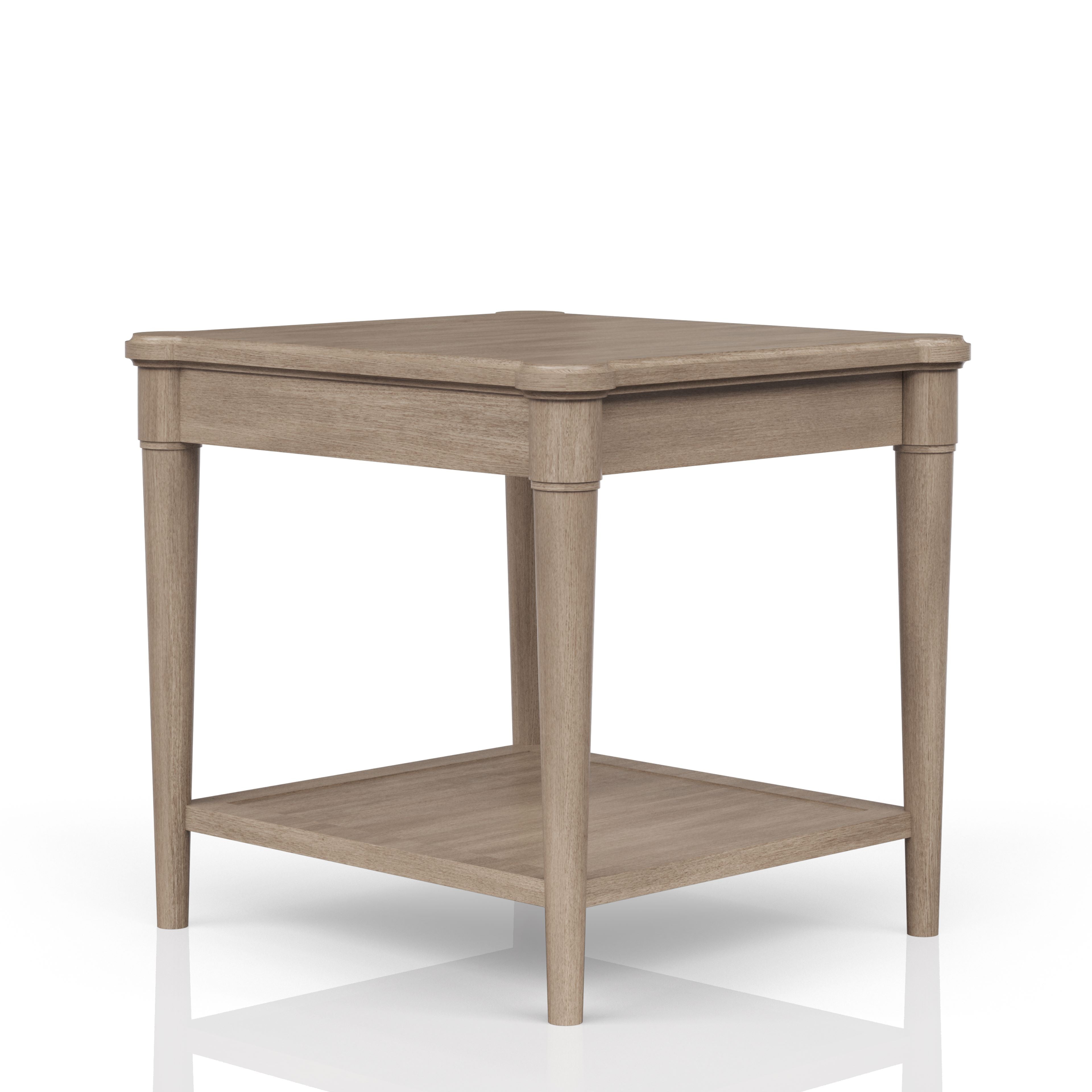 Sand Finished End Table With Storage Drawer