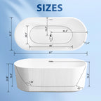 67" Linear Acrylic Freestanding Bathtub