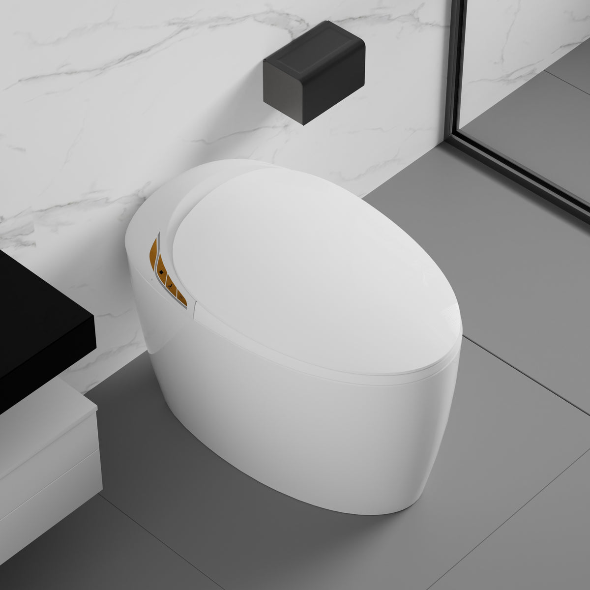 Unique Smart Toilet with Built-In Bidet