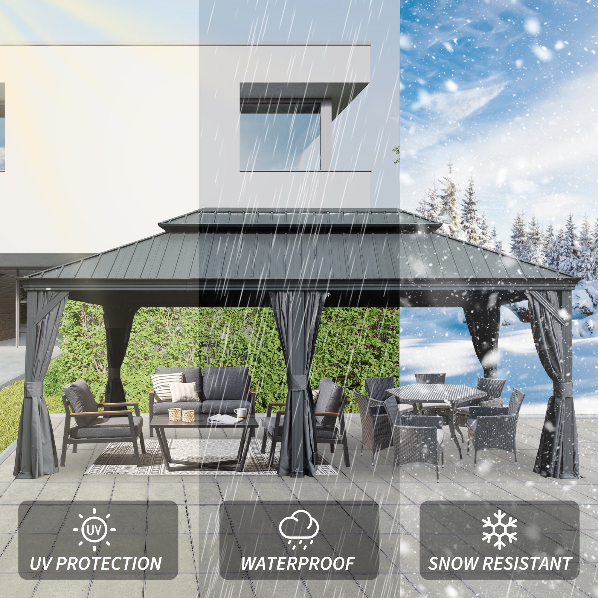 12' X 20' Hardtop Gazebo
