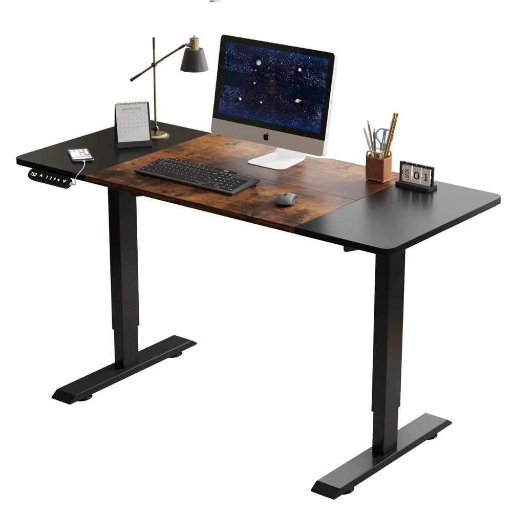 55"×24" Black & Rustic Standing Desk
