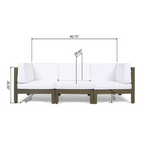 Brava X-Back 3 Seater Outdoor Sectional Sofa Set